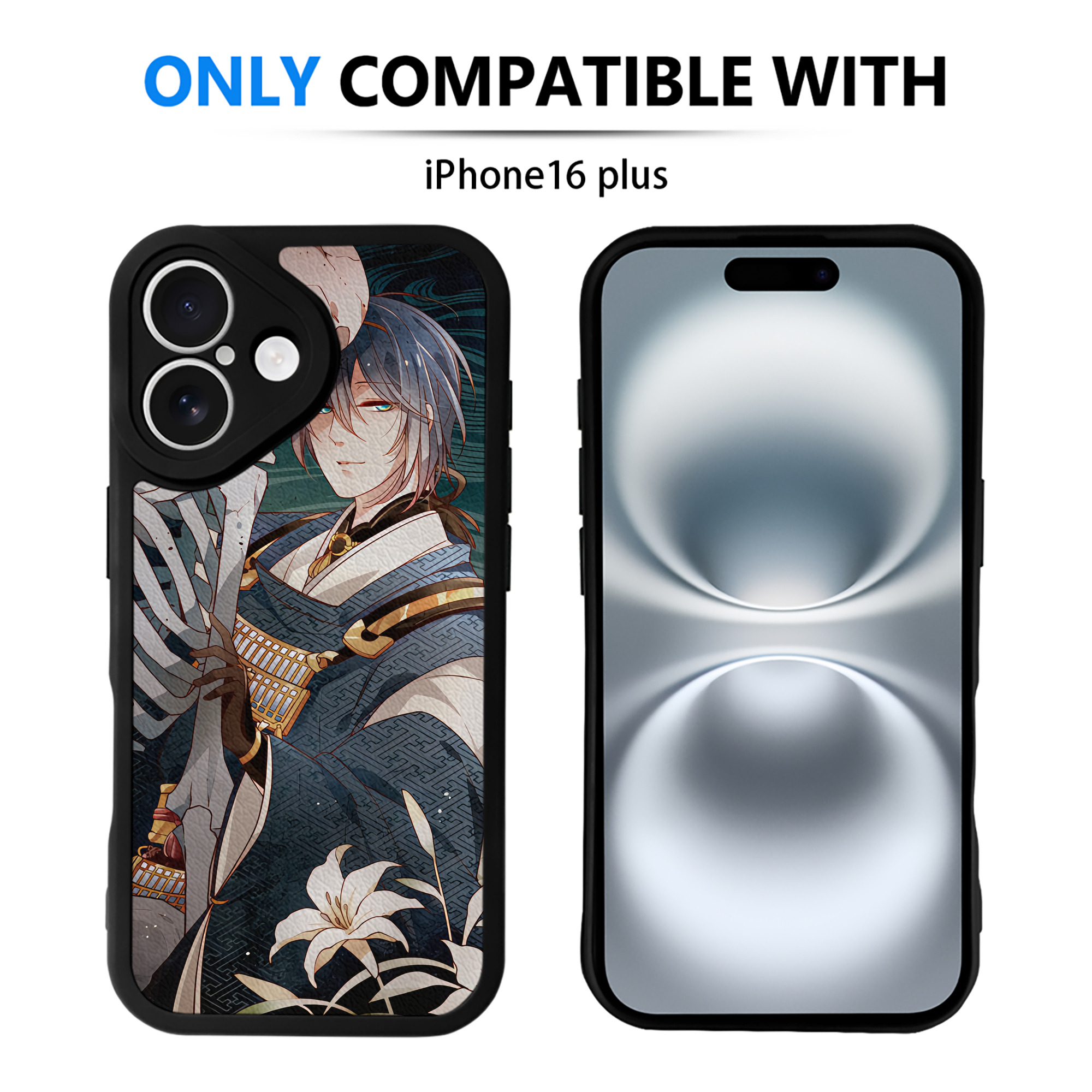 （画像用） 刀剣乱舞 Touken Ranbu 【iPhone 16シリーズ対応】シリコンスマホケース（レザー調） 材質：シリコン